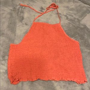 American Eagle High Neck Tied- Crop